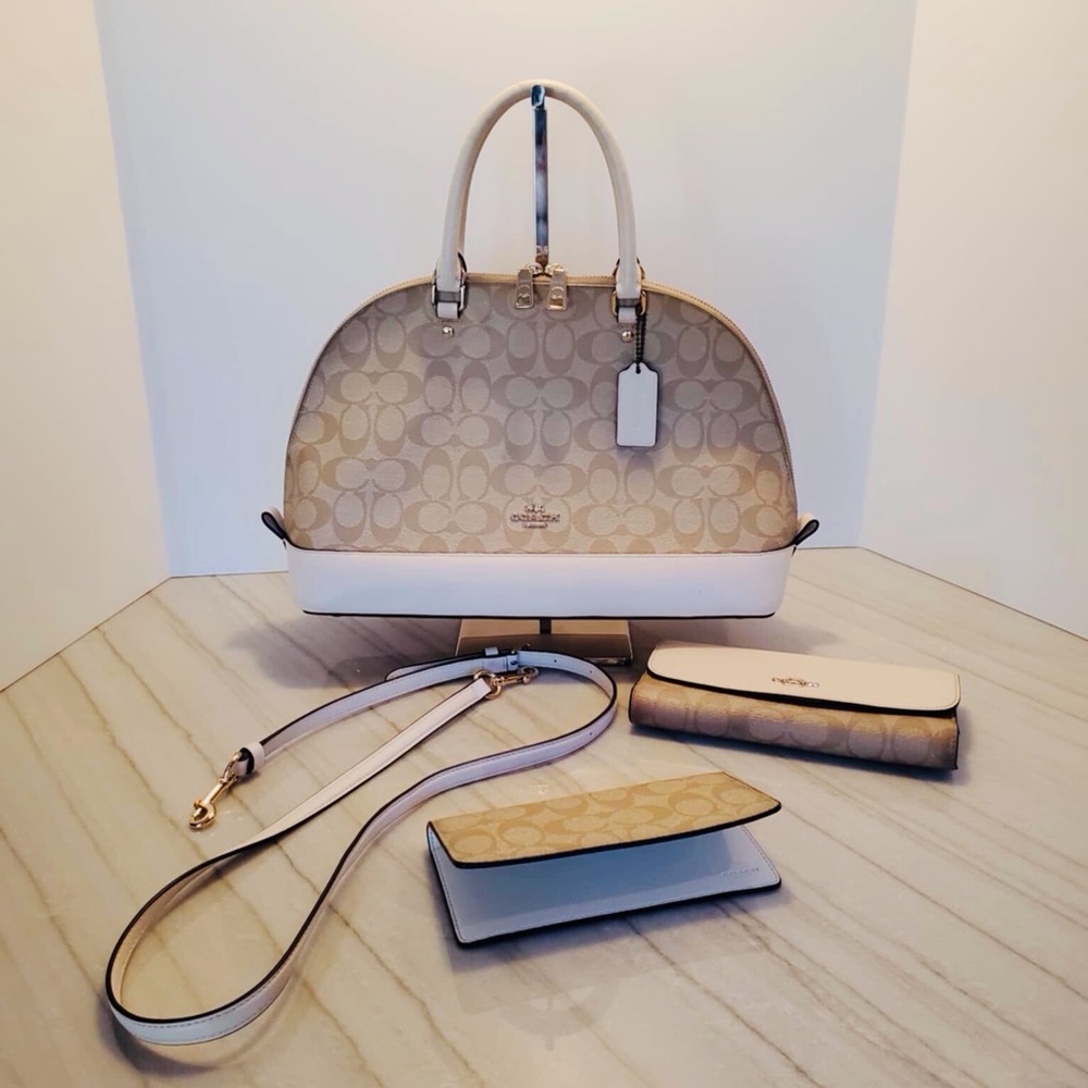 Coach Large Sierra Satchel & Wallet Checkbook Bundle F58287